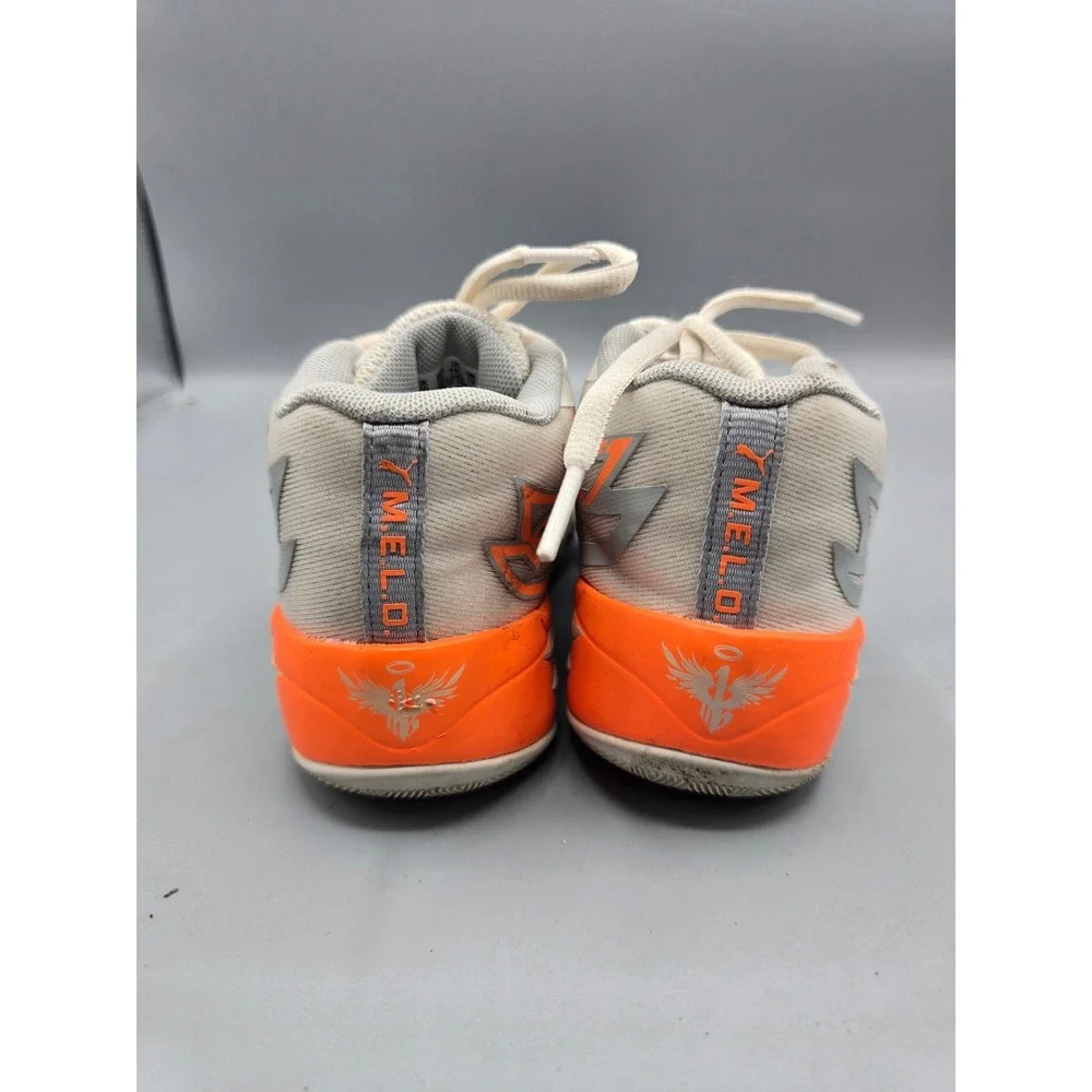 Puma MB.02 LaMelo Ball White Grey Orange Basketball Shoes‎ 11c Kids 377590-01